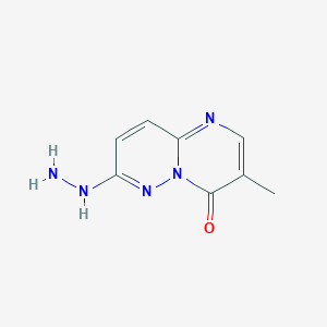 molecular formula C8H9N5O B12942243 7-Hydrazinyl-3-methyl-4H-pyrimido[1,2-b]pyridazin-4-one CAS No. 86674-01-3