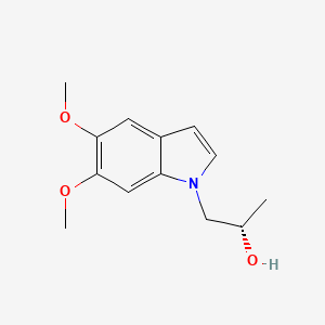 molecular formula C13H17NO3 B12942257 (S)-1-(5,6-Dimethoxy-1H-indol-1-yl)propan-2-ol 