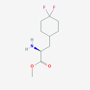 molecular formula C10H17F2NO2 B12942262 Methyl (S)-2-amino-3-(4,4-difluorocyclohexyl)propanoate 