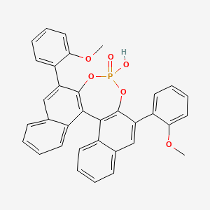 13-hydroxy-10,16-bis(2-methoxyphenyl)-12,14-dioxa-13λ5-phosphapentacyclo[13.8.0.02,11.03,8.018,23]tricosa-1(15),2(11),3,5,7,9,16,18,20,22-decaene 13-oxide