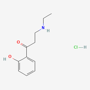 molecular formula C11H16ClNO2 B12942303 Propiophenone, 3-(ethylamino)-2'-hydroxy-, hydrochloride CAS No. 24206-67-5