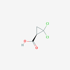 molecular formula C4H4Cl2O2 B12942316 (R)-2,2-Dichlorocyclopropane-1-carboxylic acid 