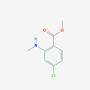 molecular formula C9H10ClNO2 B12942324 Methyl 4-chloro-2-(methylamino)benzoate 