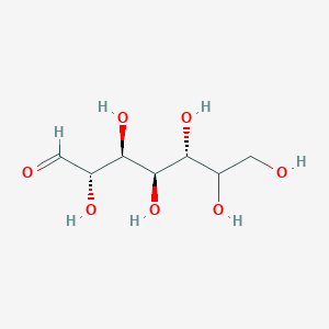 molecular formula C7H14O7 B12942325 (2S,3S,4R,5R)-2,3,4,5,6,7-Hexahydroxyheptanal 