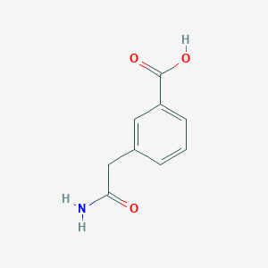 molecular formula C9H9NO3 B12942326 3-(2-Amino-2-oxoethyl)benzoic acid 