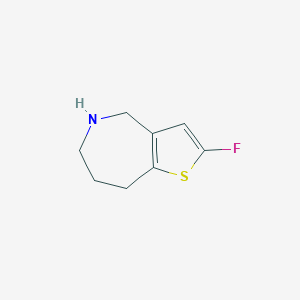 molecular formula C8H10FNS B12942334 2-Fluoro-5,6,7,8-tetrahydro-4H-thieno[3,2-c]azepine 