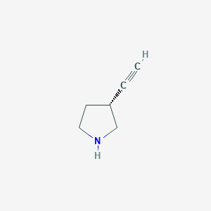 molecular formula C6H9N B12942349 (R)-3-Ethynylpyrrolidine 