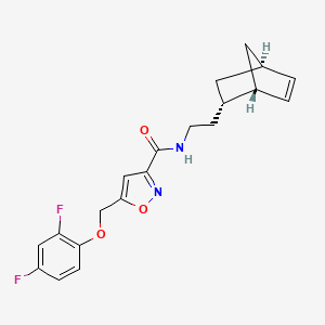 N-(2-((1S,2S,4S)-Bicyclo[2.2.1]hept-5-en-2-yl)ethyl)-5-((2,4-difluorophenoxy)methyl)isoxazole-3-carboxamide