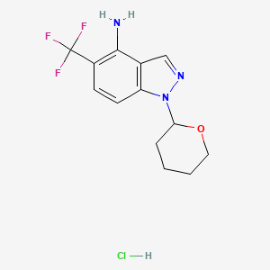 1-(Tetrahydro-2H-pyran-2-yl)-5-(trifluoromethyl)-1H-indazol-4-amine hydrochloride