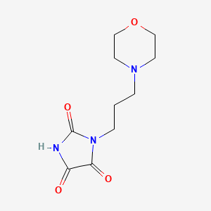 molecular formula C10H15N3O4 B12942403 1-(3-Morpholinopropyl)imidazolidine-2,4,5-trione 