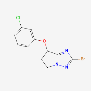 2-Bromo-7-(3-chlorophenoxy)-6,7-dihydro-5H-pyrrolo[1,2-b][1,2,4]triazole