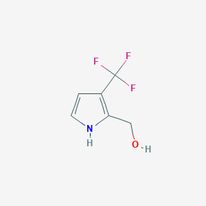 molecular formula C6H6F3NO B12942409 (3-(Trifluoromethyl)-1H-pyrrol-2-yl)methanol 