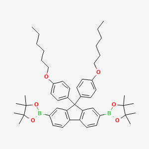 2,2'-(9,9-Bis(4-(hexyloxy)phenyl)-9H-fluorene-2,7-diyl)bis(4,4,5,5-tetramethyl-1,3,2-dioxaborolane)