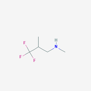 molecular formula C5H10F3N B12942442 Methyl(3,3,3-trifluoro-2-methylpropyl)amine 