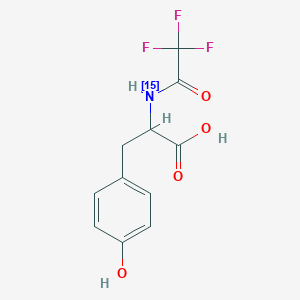 molecular formula C11H10F3NO4 B12942460 N-Trifluoro acetyl-DL-tyrosine-15N 