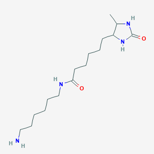 molecular formula C16H32N4O2 B12942494 N-(6-Aminohexyl)-6-(5-methyl-2-oxoimidazolidin-4-yl)hexanamide CAS No. 656221-68-0