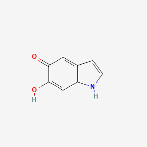 molecular formula C8H7NO2 B12942496 6-Hydroxy-1,7a-dihydro-5H-indol-5-one 