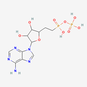 molecular formula C11H17N5O9P2 B12942501 (2-((2R,3S,4R,5R)-5-(6-Amino-9H-purin-9-yl)-3,4-dihydroxytetrahydrofuran-2-yl)ethyl)phosphonic phosphoric anhydride 