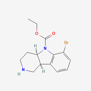 molecular formula C14H17BrN2O2 B12942563 Ethyl (4aR,9bS)-6-bromo-1,2,3,4,4a,9b-hexahydro-5H-pyrido[4,3-b]indole-5-carboxylate 