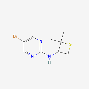 molecular formula C9H12BrN3S B12942571 5-Bromo-N-(2,2-dimethylthietan-3-yl)pyrimidin-2-amine 