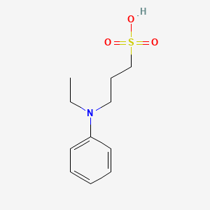 molecular formula C11H17NO3S B12942577 1-Propanesulfonic acid, 3-(ethylphenylamino)- CAS No. 102636-89-5