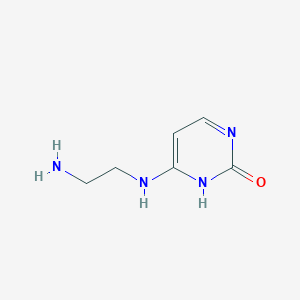 molecular formula C6H10N4O B12942590 6-((2-Aminoethyl)amino)pyrimidin-2(1H)-one 