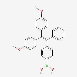 molecular formula C28H25BO4 B12942614 (4-(2,2-Bis(4-methoxyphenyl)-1-phenylvinyl)phenyl)boronic acid 