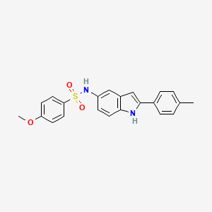 4-Methoxy-N-[2-(4-methylphenyl)-1H-indol-5-yl]benzene-1-sulfonamide