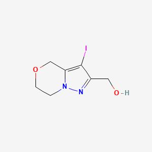 (3-Iodo-6,7-dihydro-4H-pyrazolo[5,1-c][1,4]oxazin-2-yl)methanol