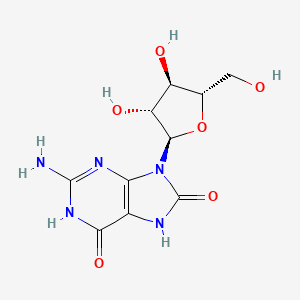 2-Amino-9-((2R,3R,4R,5S)-3,4-dihydroxy-5-(hydroxymethyl)tetrahydrofuran-2-yl)-3H-purine-6,8(7H,9H)-dione