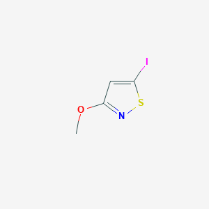 molecular formula C4H4INOS B12942694 5-Iodo-3-methoxyisothiazole 