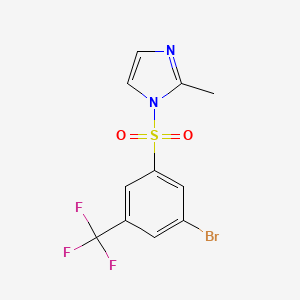 molecular formula C11H8BrF3N2O2S B1294270 1-((3-Bromo-5-(trifluoromethyl)phenyl)sulfonyl)-2-methyl-1H-imidazole CAS No. 951884-57-4