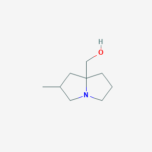 molecular formula C9H17NO B12942710 (2-Methyltetrahydro-1H-pyrrolizin-7a(5H)-yl)methanol 