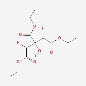 molecular formula C12H18F2O7 B12942752 Triethyl 1,3-difluoro-2-hydroxypropane-1,2,3-tricarboxylate CAS No. 2728-90-7