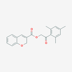 molecular formula C21H20O4 B12942771 2-Mesityl-2-oxoethyl 2H-chromene-3-carboxylate 