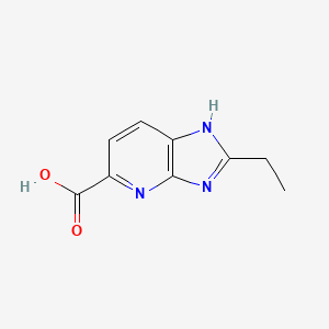 molecular formula C9H9N3O2 B12942774 2-Ethyl-3H-imidazo[4,5-b]pyridine-5-carboxylic acid 