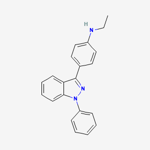 N-Ethyl-4-(1-phenyl-1H-indazol-3-yl)aniline