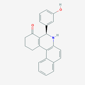 molecular formula C23H19NO2 B12942793 (R)-5-(3-Hydroxyphenyl)-2,3,5,6-tetrahydrobenzo[a]phenanthridin-4(1H)-one 