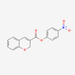 molecular formula C16H11NO5 B12942841 4-Nitrophenyl 2H-chromene-3-carboxylate 