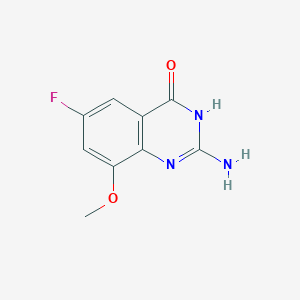 molecular formula C9H8FN3O2 B12942845 2-Amino-6-fluoro-8-methoxyquinazolin-4(3H)-one 