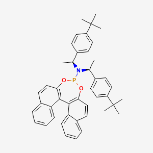 N,N-bis[(1S)-1-(4-tert-butylphenyl)ethyl]-12,14-dioxa-13-phosphapentacyclo[13.8.0.02,11.03,8.018,23]tricosa-1(15),2(11),3,5,7,9,16,18,20,22-decaen-13-amine