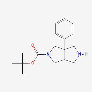 molecular formula C17H24N2O2 B12942877 tert-Butyl 3a-phenylhexahydropyrrolo[3,4-c]pyrrole-2(1H)-carboxylate 