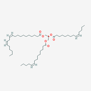 molecular formula C51H90O6 B12942878 (9Z,9'Z)-(R)-3-((11Z,14Z)-Icosa-11,14-dienoyloxy)propane-1,2-diyl bis(tetradec-9-enoate) 