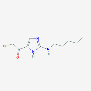 molecular formula C10H16BrN3O B12942890 2-Bromo-1-[2-(pentylamino)-1H-imidazol-5-yl]ethan-1-one CAS No. 88723-43-7