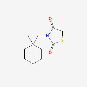 molecular formula C11H17NO2S B12942908 3-((1-Methylcyclohexyl)methyl)thiazolidine-2,4-dione 