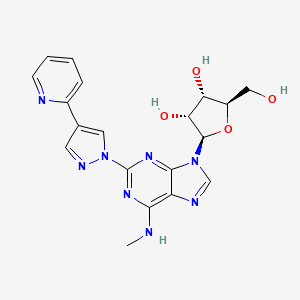 (2R,3S,4R,5R)-2-(hydroxymethyl)-5-[6-(methylamino)-2-(4-pyridin-2-ylpyrazol-1-yl)purin-9-yl]oxolane-3,4-diol