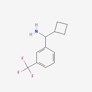 molecular formula C12H14F3N B12942959 Cyclobutyl(3-(trifluoromethyl)phenyl)methanamine 