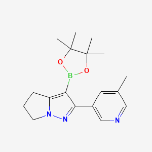 2-(5-Methylpyridin-3-yl)-3-(4,4,5,5-tetramethyl-1,3,2-dioxaborolan-2-yl)-5,6-dihydro-4H-pyrrolo[1,2-b]pyrazole