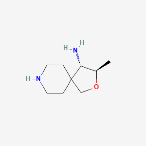 molecular formula C9H18N2O B12943002 (3R,4S)-3-Methyl-2-oxa-8-azaspiro[4.5]decan-4-amine 