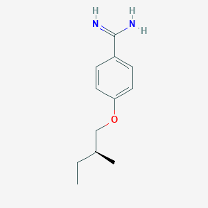 molecular formula C12H18N2O B12943075 (S)-4-(2-Methylbutoxy)benzimidamide 